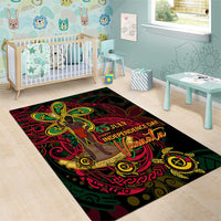 Vanuatu 45th Independence Anniversary Area Rug Flower Melanesian Namele Turtle DT02 - Polynesian Pride