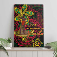 Vanuatu 45th Independence Anniversary Canvas Wall Art Flower Melanesian Namele Turtle - Polynesian Pride