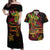 Custom Vanuatu 45th Independence Anniversary Couples Matching Off Shoulder Maxi Dress and Hawaiian Shirt Flower Melanesian Namele Turtle - Polynesian Pride