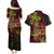 Custom Vanuatu 45th Independence Anniversary Couples Matching Puletasi and Hawaiian Shirt Flower Melanesian Namele Turtle - Polynesian Pride