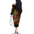 Custom Vanuatu 45th Independence Anniversary Family Matching Off The Shoulder Long Sleeve Dress and Hawaiian Shirt Flower Melanesian Namele Turtle - Polynesian Pride