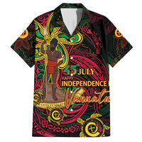 Custom Vanuatu 45th Independence Anniversary Family Matching Tank Maxi Dress and Hawaiian Shirt Flower Melanesian Namele Turtle - Polynesian Pride