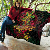 Vanuatu 45th Independence Anniversary Quilt Flower Melanesian Namele Turtle - Polynesian Pride