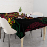 Vanuatu 45th Independence Anniversary Tablecloth Flower Melanesian Namele Turtle - Polynesian Pride