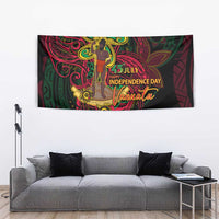 Vanuatu 45th Independence Anniversary Tapestry Flower Melanesian Namele Turtle - Polynesian Pride