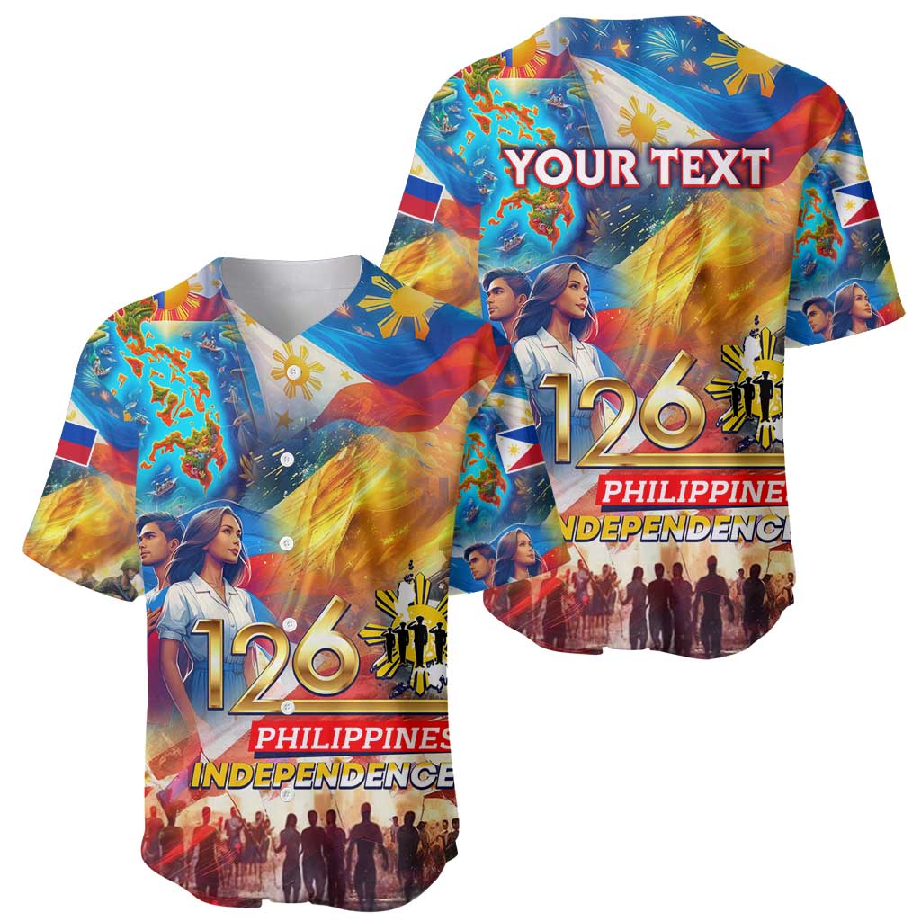 Custom The Philippines 126th Independence Anniversary Baseball Jersey Art Style - Polynesian Pride