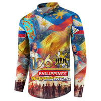 Custom The Philippines 126th Independence Anniversary Button Sweatshirt Art Style - Polynesian Pride