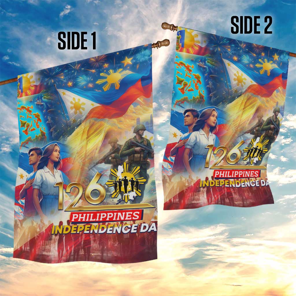 The Philippines 126th Independence Anniversary Garden Flag Art Style - Polynesian Pride