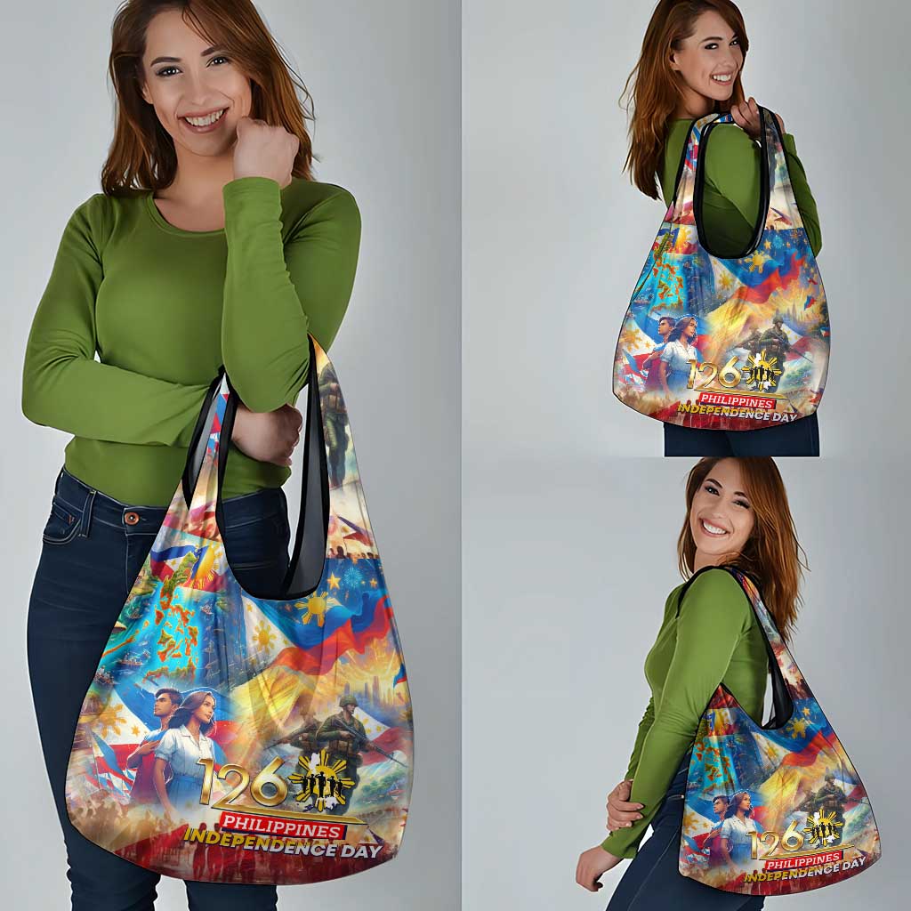 The Philippines 126th Independence Anniversary Grocery Bag Art Style - Polynesian Pride