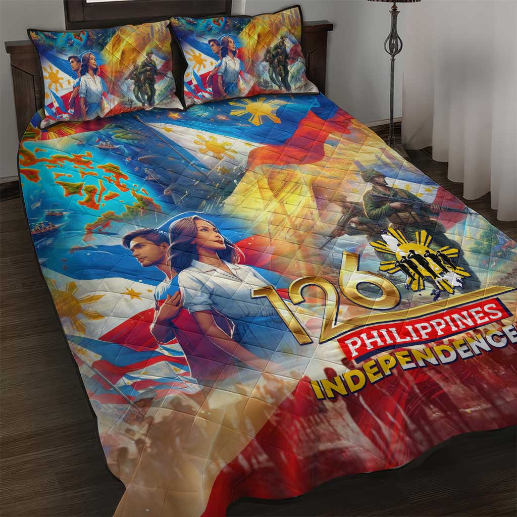 The Philippines 126th Independence Anniversary Quilt Bed Set Art Style - Polynesian Pride