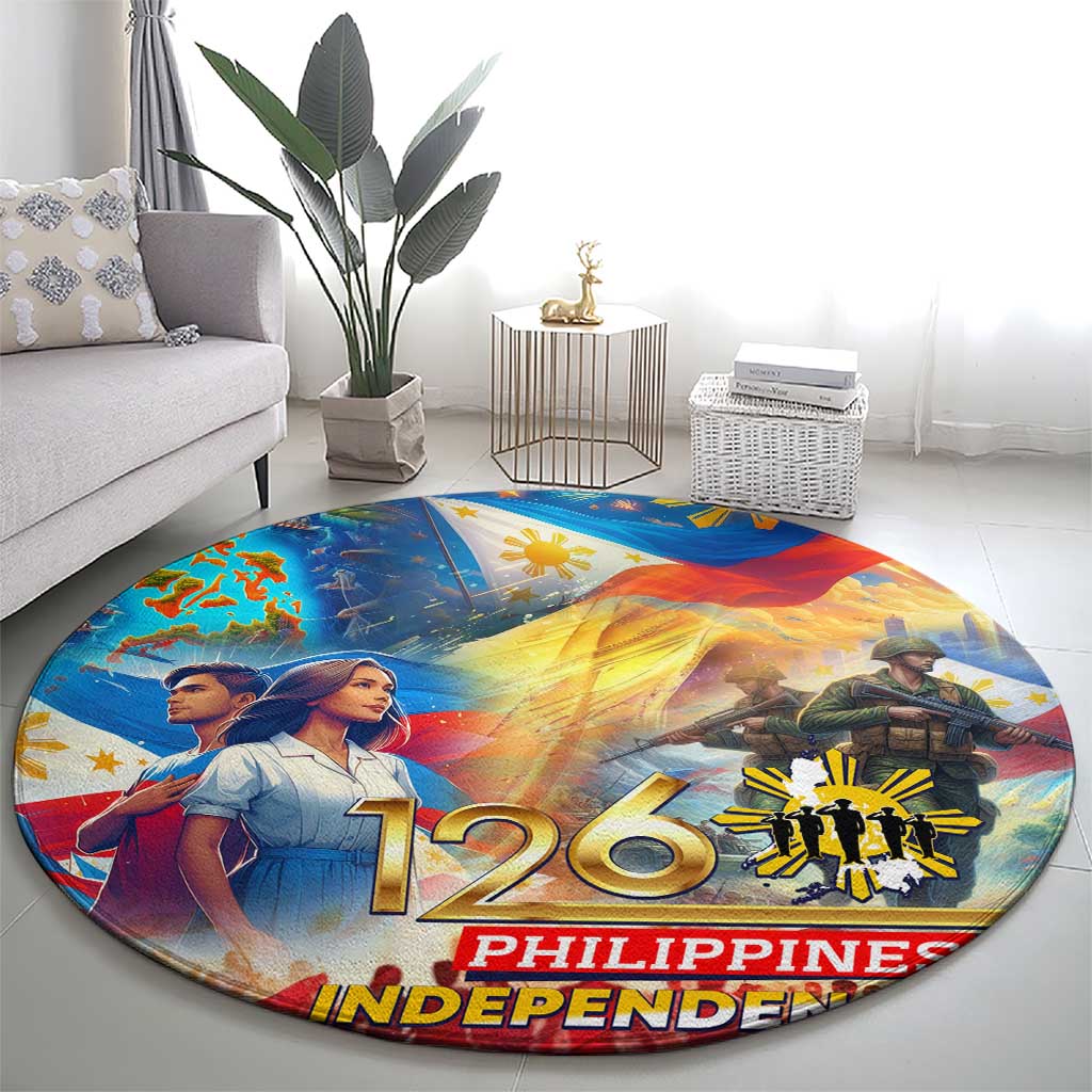 The Philippines 126th Independence Anniversary Round Carpet Art Style - Polynesian Pride