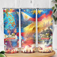 The Philippines 126th Independence Anniversary Skinny Tumbler Art Style - Polynesian Pride