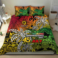 Personalized Vanuatu 45th Independence Anniversary Bedding Set Melanesian Pattern Reggae DT02 - Polynesian Pride