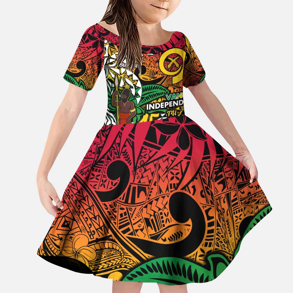 Personalized Vanuatu 45th Independence Anniversary Family Matching Puletasi and Hawaiian Shirt Melanesian Pattern Reggae - Polynesian Pride