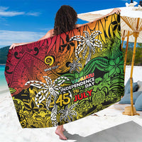 Personalized Vanuatu 45th Independence Anniversary Sarong Melanesian Pattern Reggae DT02 One Size 44 x 66 inches Art - Polynesian Pride