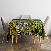Personalized Vanuatu 45th Independence Anniversary Tablecloth Melanesian Pattern Reggae - Polynesian Pride