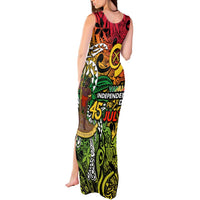 Personalized Vanuatu 45th Independence Anniversary Tank Maxi Dress Melanesian Pattern Reggae DT02 - Polynesian Pride