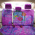 Dolphin Polynesia Back Car Seat Cover Hibiscus Tropical Wave - Purple Vibes