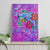 Dolphin Polynesia Canvas Wall Art Hibiscus Tropical Wave - Purple Vibes