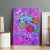 Dolphin Polynesia Canvas Wall Art Hibiscus Tropical Wave - Purple Vibes