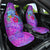 Dolphin Polynesia Car Seat Cover Hibiscus Tropical Wave - Purple Vibes