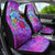 Dolphin Polynesia Car Seat Cover Hibiscus Tropical Wave - Purple Vibes