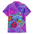 Personalized Dolphin Polynesia Hawaiian Shirt Hibiscus Tropical Wave - Purple Vibes