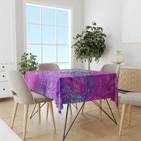 Dolphin Polynesia Tablecloth Hibiscus Tropical Wave - Purple Vibes DT02 - Polynesian Pride