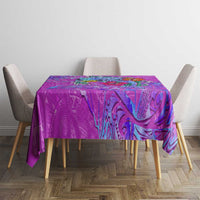 Dolphin Polynesia Tablecloth Hibiscus Tropical Wave - Purple Vibes DT02 - Polynesian Pride