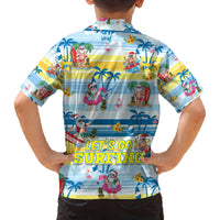 Surfing Christmas Family Matching Off Shoulder Maxi Dress and Hawaiian Shirt Tropical Santa Let's Go Surfing DT02 - Polynesian Pride