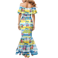 Surfing Christmas Mermaid Dress Tropical Santa Let's Go Surfing DT02 - Polynesian Pride