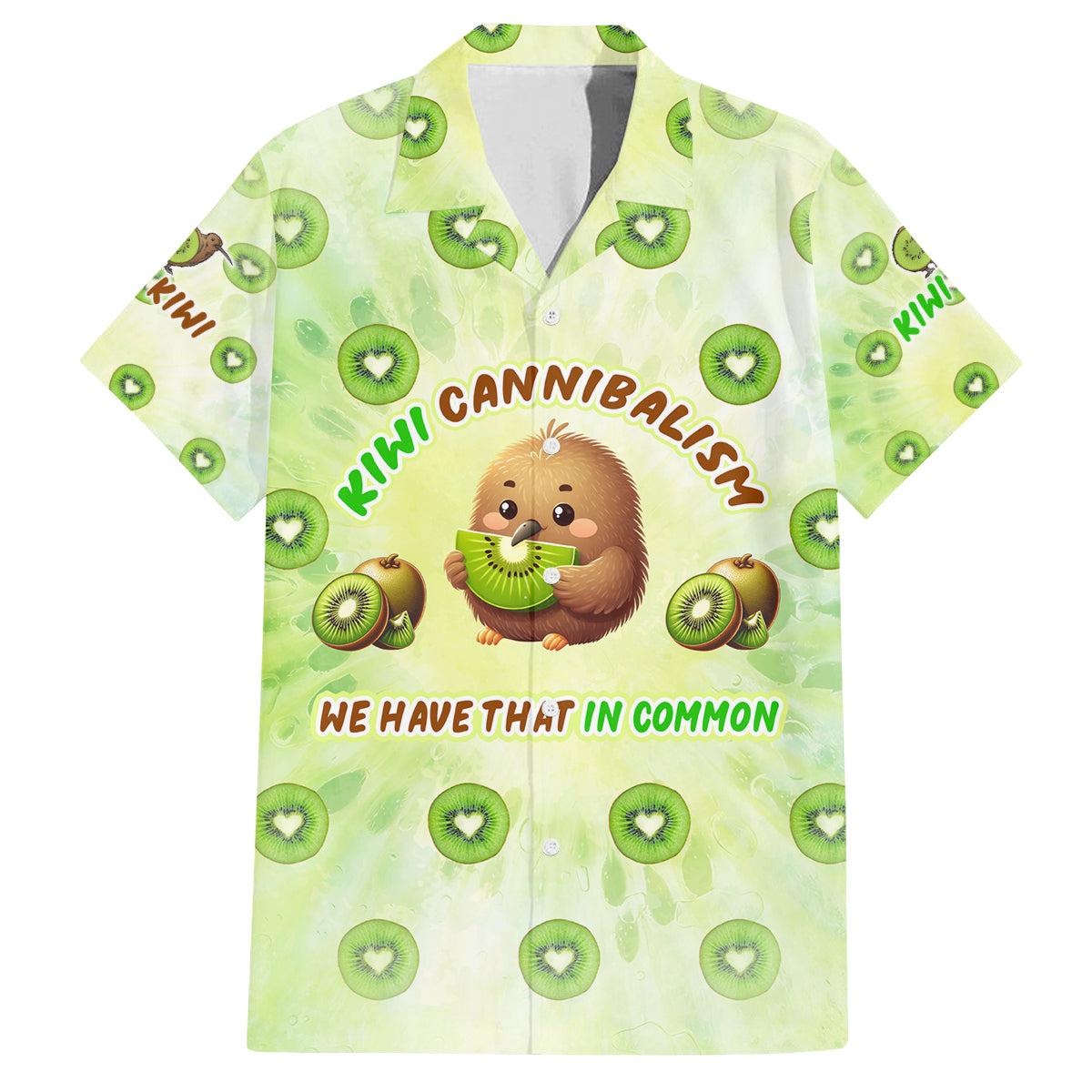 Kiwi Cannibalism Family Matching Off Shoulder Short Dress and Hawaiian Shirt New Zealand Kiwi Cute Bird Funny