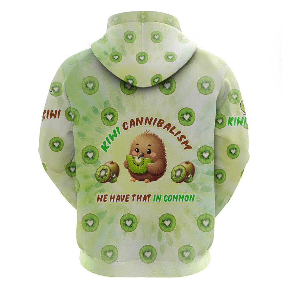 Kiwi Cannibalism Zip Hoodie New Zealand Kiwi Cute Bird Funny