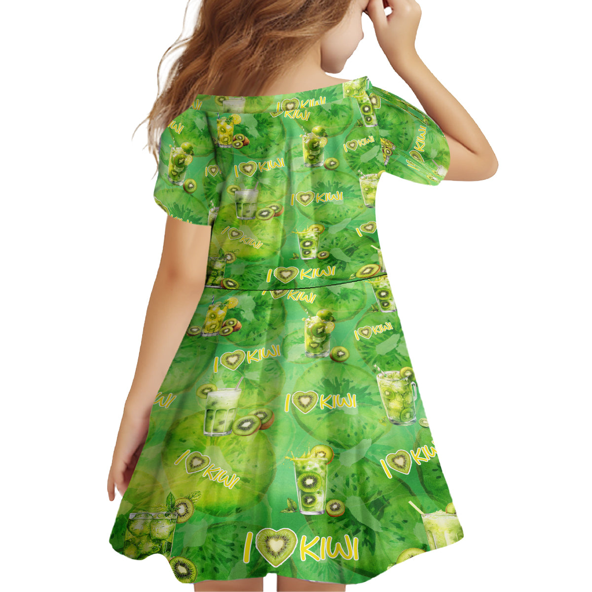 I Love Kiwi Family Matching Puletasi and Hawaiian Shirt New Zealand Kiwi Fruit Summer Cocktail DT02 - Polynesian Pride
