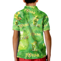 I Love Kiwi Kid Polo Shirt New Zealand Kiwi Fruit Summer Cocktail