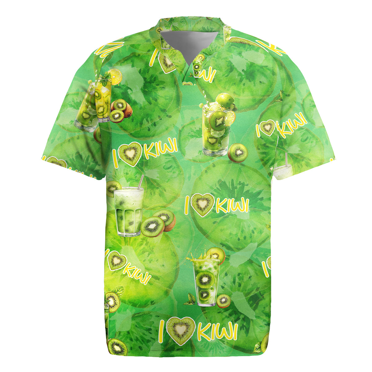 I Love Kiwi Rugby Jersey New Zealand Kiwi Fruit Summer Cocktail