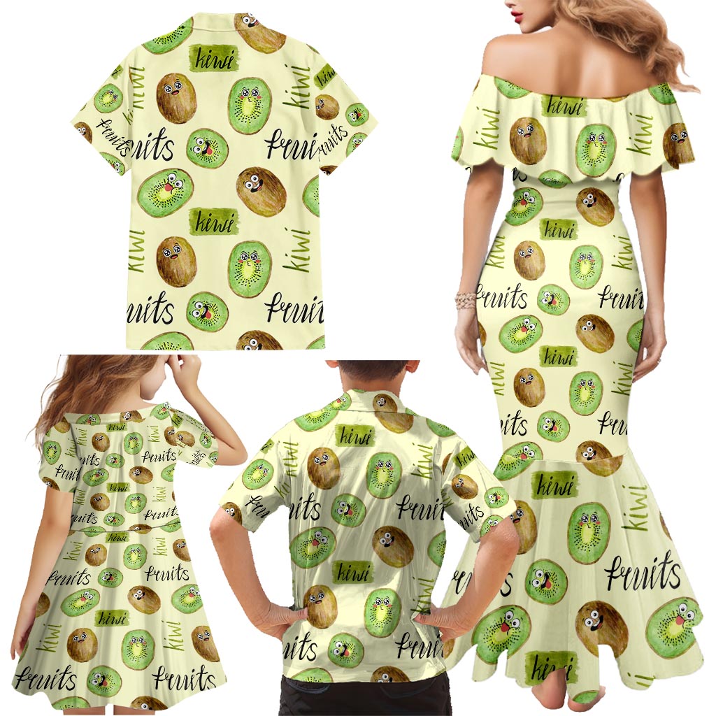 Kiwi Cute Humorous Family Matching Mermaid Dress and Hawaiian Shirt New Zealand Fruit DT02 - Polynesian Pride