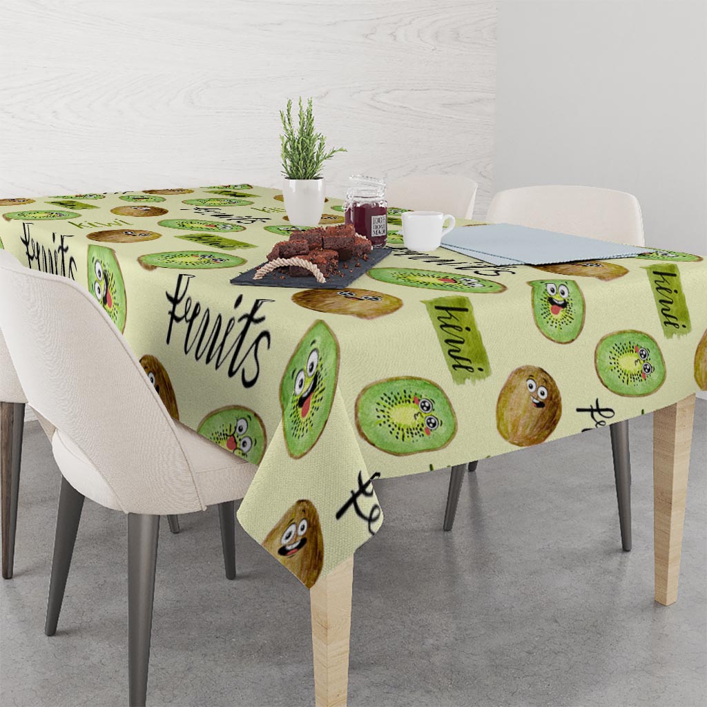 Kiwi Cute Humorous Tablecloth New Zealand Fruit