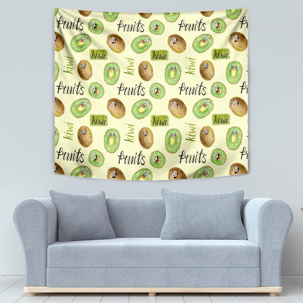 Kiwi Cute Humorous Tapestry New Zealand Fruit
