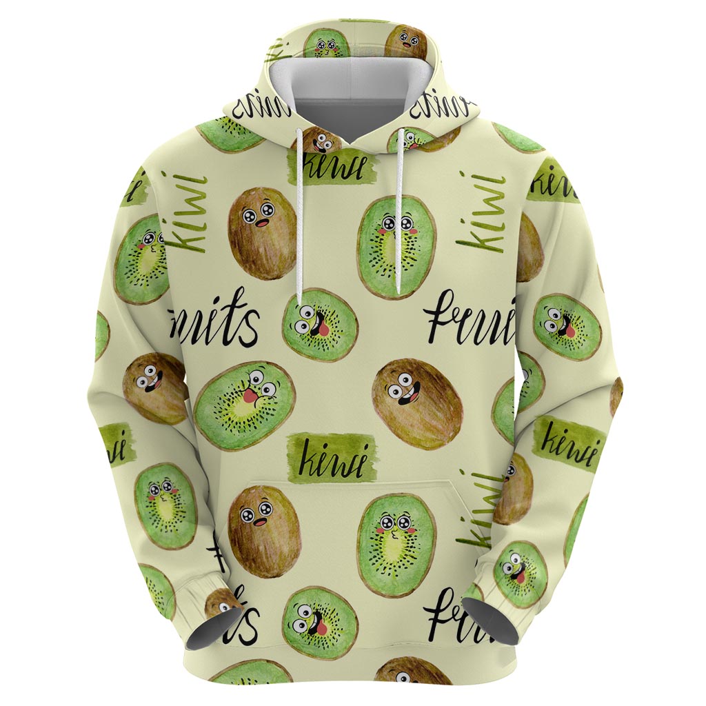 Kiwi Cute Humorous Zip Hoodie New Zealand Fruit