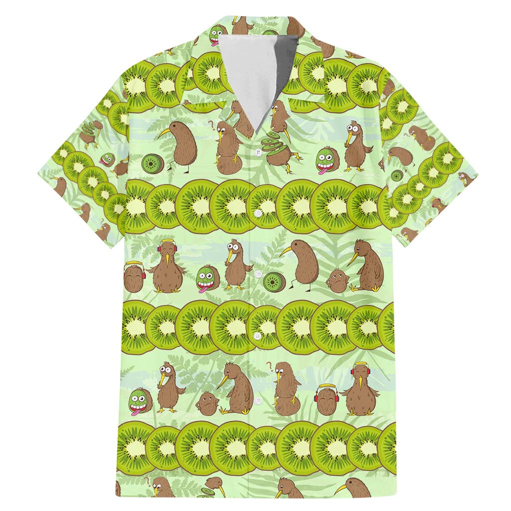 New Zealand Kiwi Fruit Witty Kiwi Bird Family Matching Mermaid Dress and Hawaiian Shirt