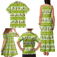 New Zealand Kiwi Fruit Witty Kiwi Bird Family Matching Tank Maxi Dress and Hawaiian Shirt