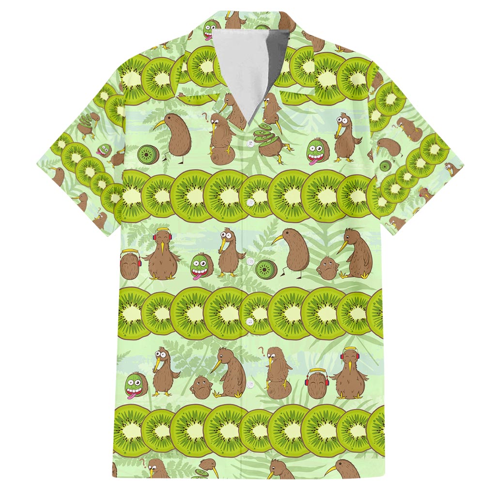 New Zealand Kiwi Fruit Witty Kiwi Bird Family Matching Tank Maxi Dress and Hawaiian Shirt
