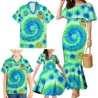Just a Girl Who Loves Kiwis Family Matching Mermaid Dress and Hawaiian Shirt New Zealand Tie Dye DT02 - Polynesian Pride