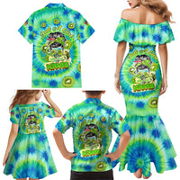 Just a Girl Who Loves Kiwis Family Matching Mermaid Dress and Hawaiian Shirt New Zealand Tie Dye DT02 - Polynesian Pride