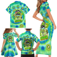 Just a Girl Who Loves Kiwis Family Matching Short Sleeve Bodycon Dress and Hawaiian Shirt New Zealand Tie Dye DT02 - Polynesian Pride