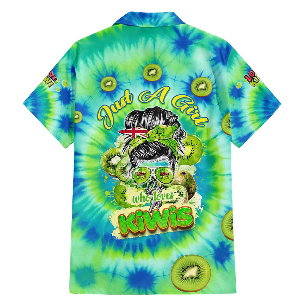 Just a Girl Who Loves Kiwis Family Matching Short Sleeve Bodycon Dress and Hawaiian Shirt New Zealand Tie Dye DT02 - Polynesian Pride