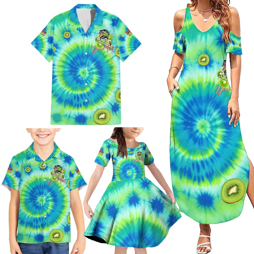 Just a Girl Who Loves Kiwis Family Matching Summer Maxi Dress and Hawaiian Shirt New Zealand Tie Dye DT02 - Polynesian Pride