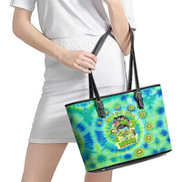 Just a Girl Who Loves Kiwis Leather Tote Bag New Zealand Tie Dye DT02 - Polynesian Pride