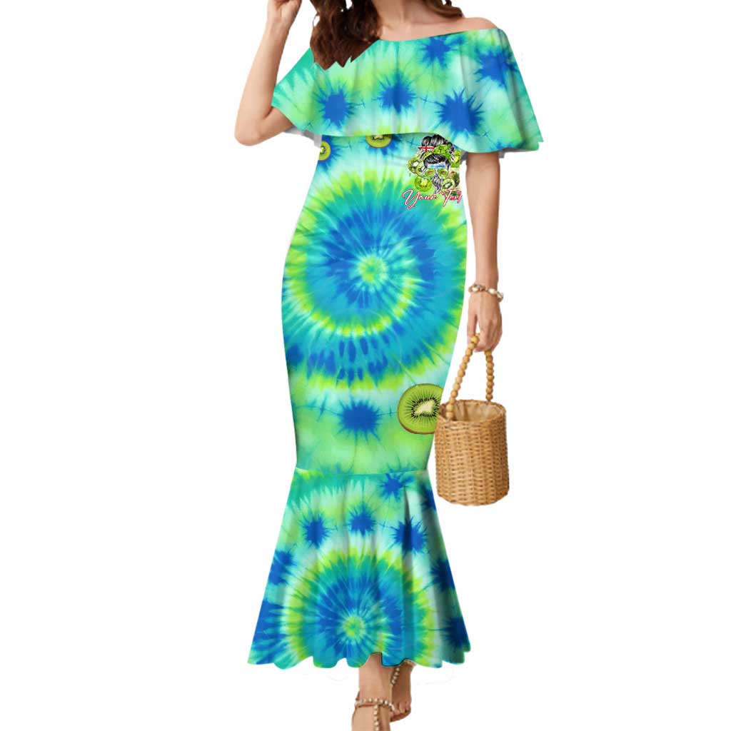 Just a Girl Who Loves Kiwis Mermaid Dress New Zealand Tie Dye